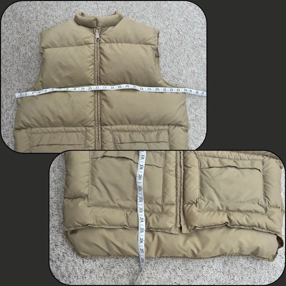 Vintage Goose Down Schott Bros NYC Camel Tan Puffer Vest Men's Large - Picture 7 of 10